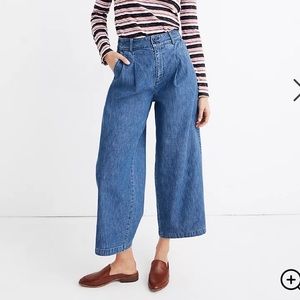Madewell Wide leg Pleated Jeans